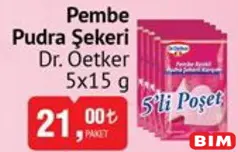 DR. OETKER PEMBE PUDRA ŞEKERİ 5X15 G DR. OETKER PEMBE PUDRA ŞEKERİ 5X15 G